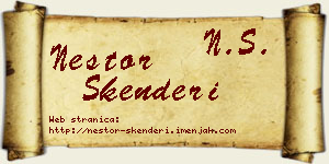 Nestor Skenderi vizit kartica